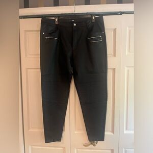 COPY - NWOT Fashion Nova Coated Black Moto Jeggings - PLUS 3X